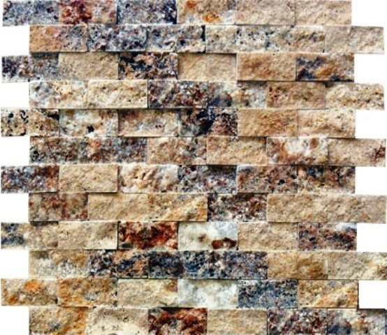 Tuscany Scabas 1x2 Split Face Tile , 50 Sq. Ft.