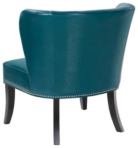 Madison Park Hilton Armless Accent Chair, Teal Blue
