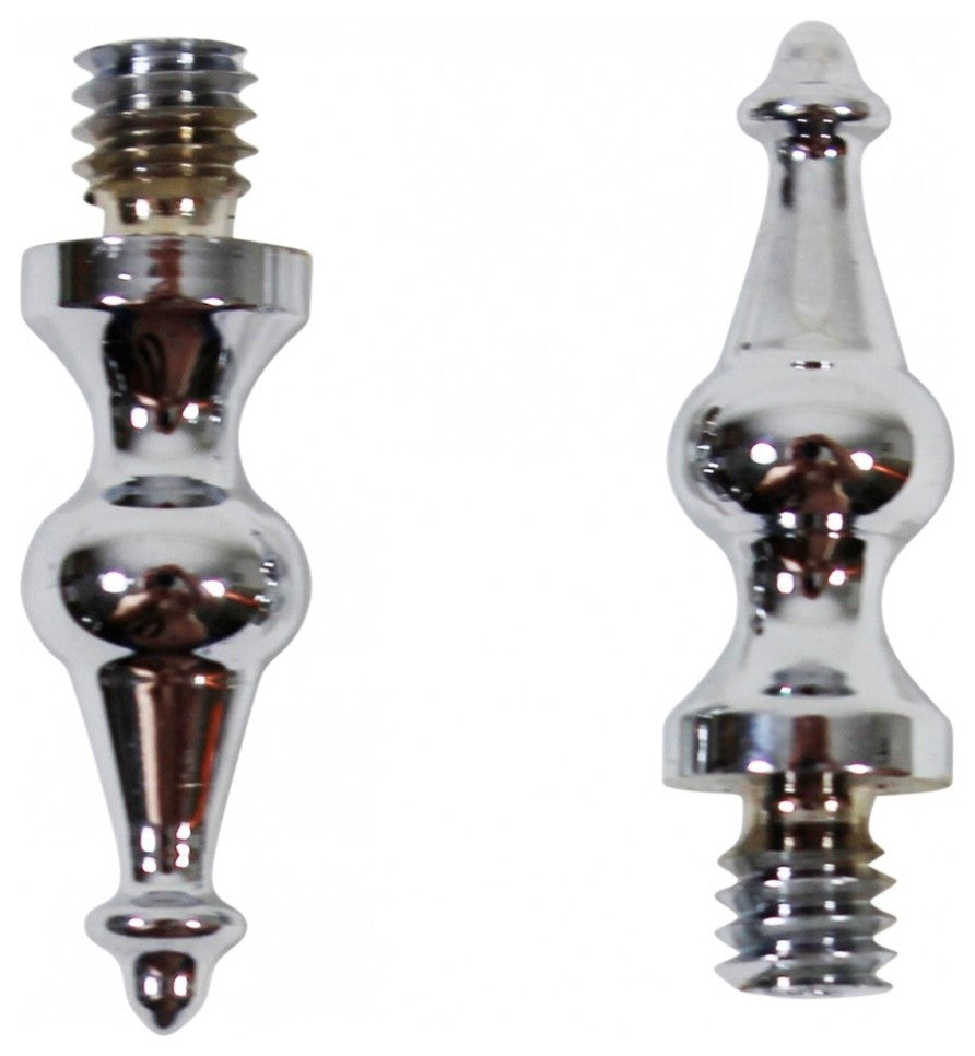 Door Hinges Bright Chrome Med Temple Hinge Finial Pair |