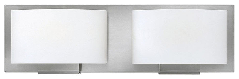 Hinkley Mila Small Two Light Vanity, Brushed Nickel