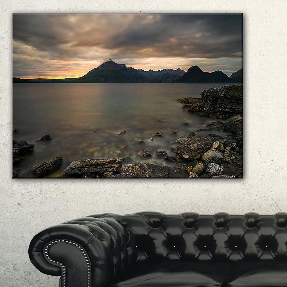 "Rocky Coastline of Loch Scavaig" Landscape Wall Art, 32"x16"