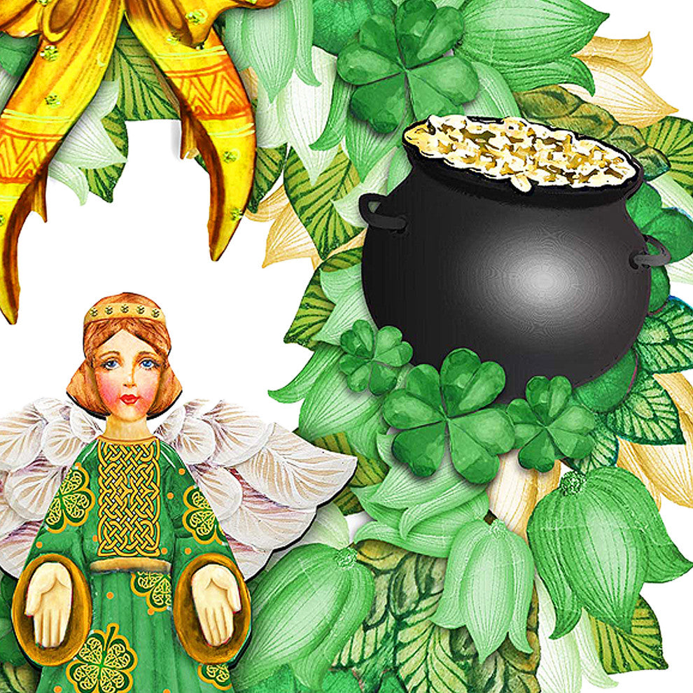 Irish Wreath Wooden Door Hanger