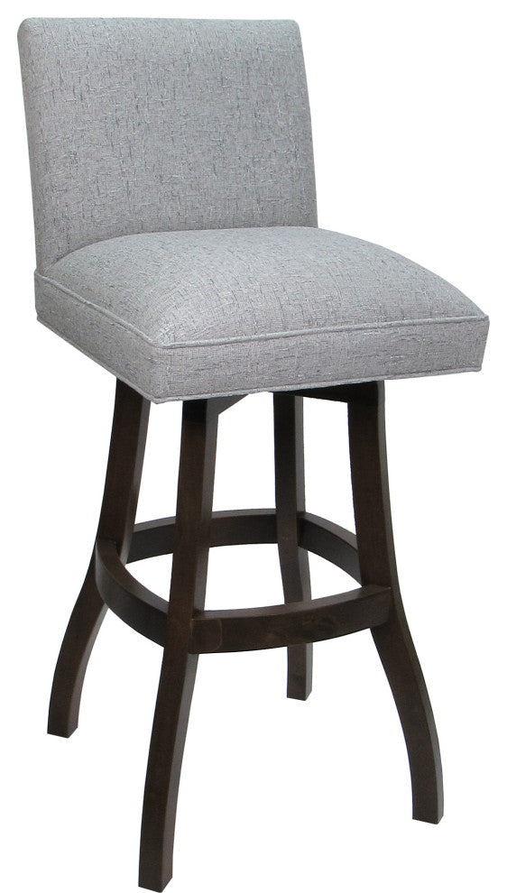 Swivel Wood Counter, Bar or Extra Tall Stool - Sommerville on S-Base, Hemsath Slate - Dark Walnut, 26"