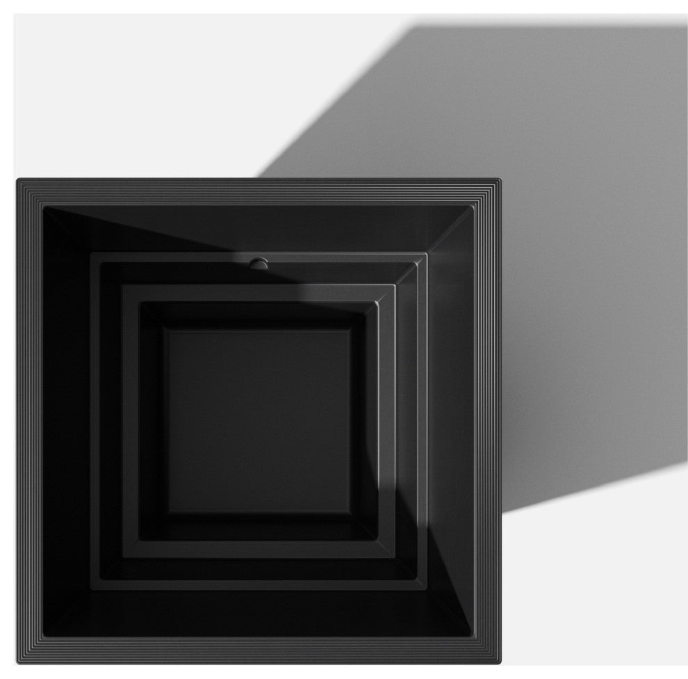 Pro Series Linear Grooved Planter, 30", Black