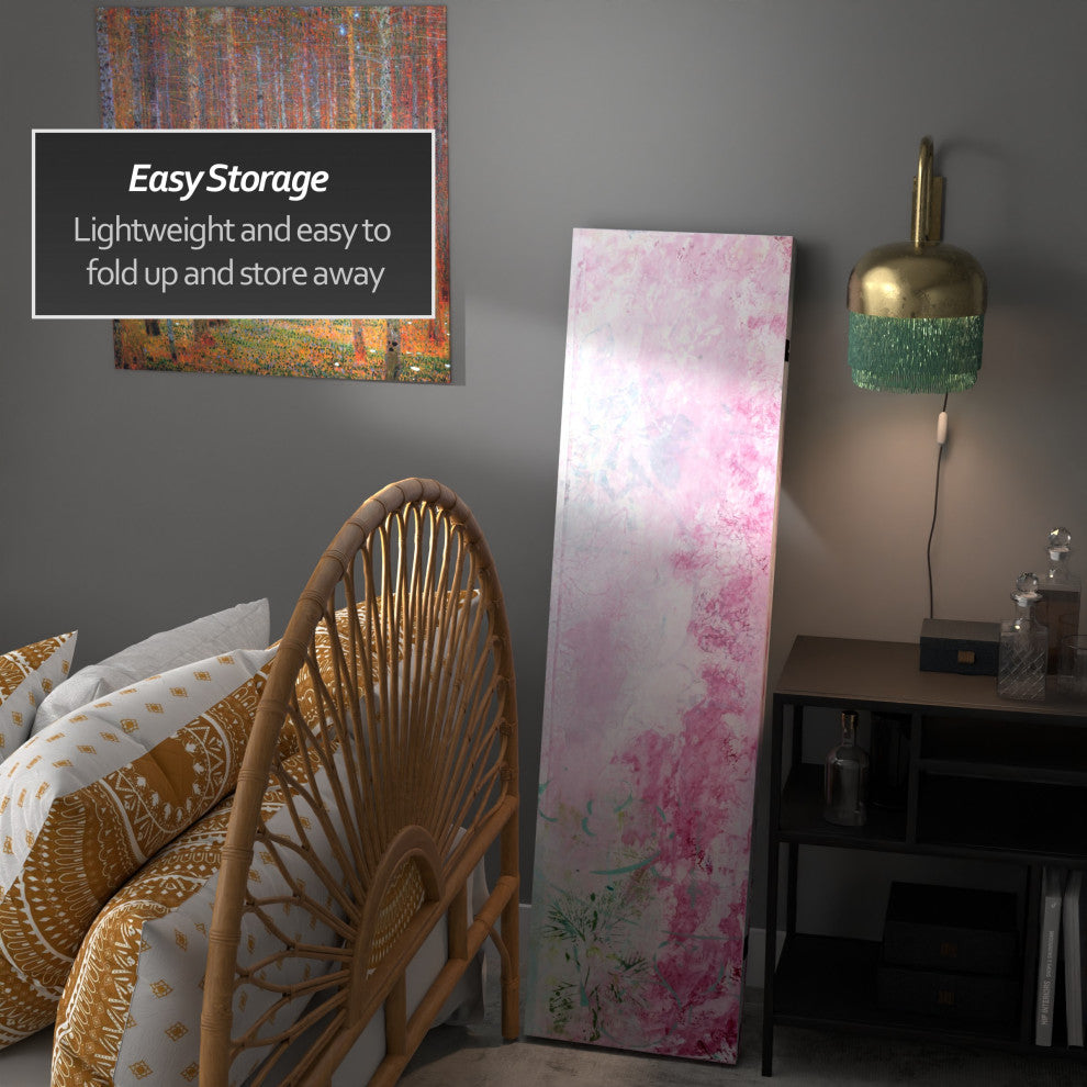 5' Tall Pink Boudoir Canvas Room Divider