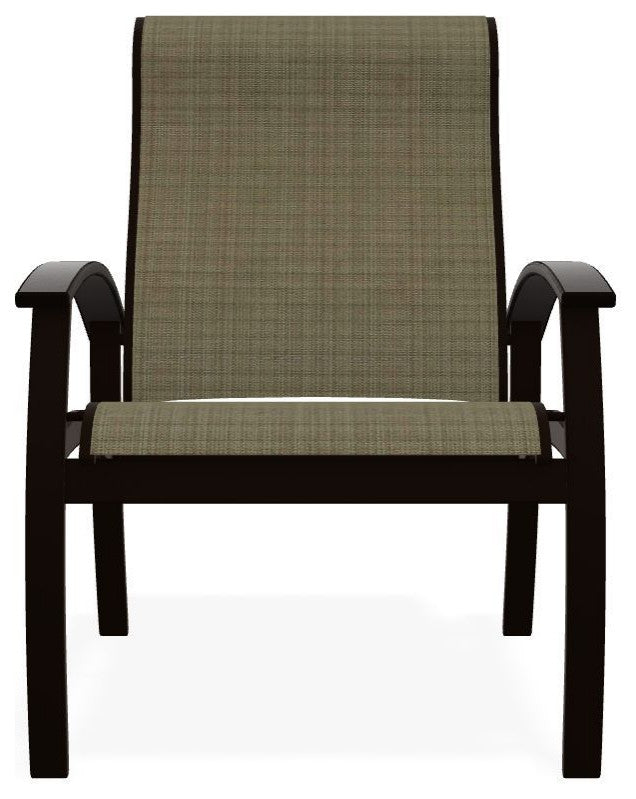 Belle Isle Sling Adjustable Outdoor Dining Chair, Elevation Stone/Kona