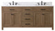 Jasper 72" Bathroom Vanity, Textured Natural, Ariston White Engineered Stone Top