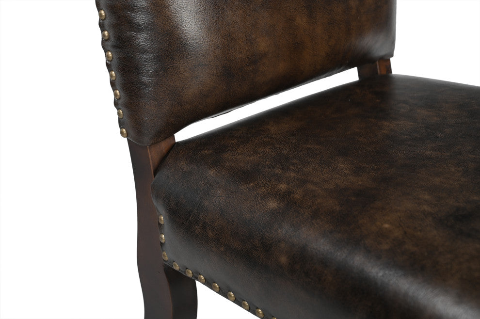 Kelcy Upholstered Dining Chairs, Set of 2, Dark Brown
