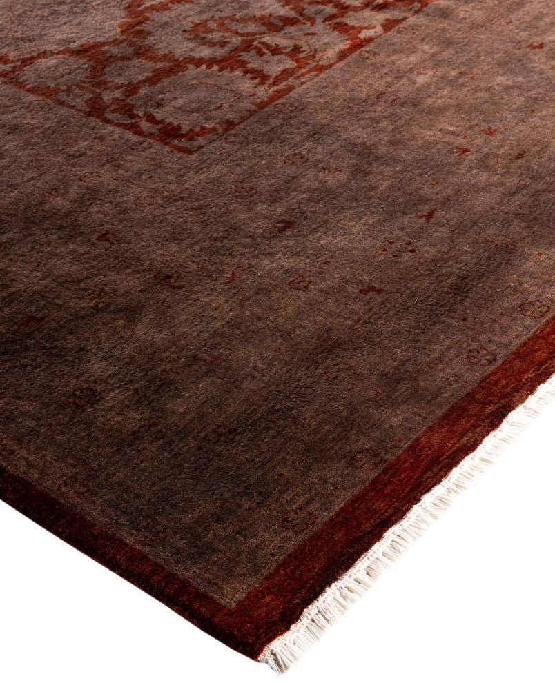 Overdyed One-of-a-Kind Hand-Knotted Area Rug Red, 10' 1" x 14' 1"