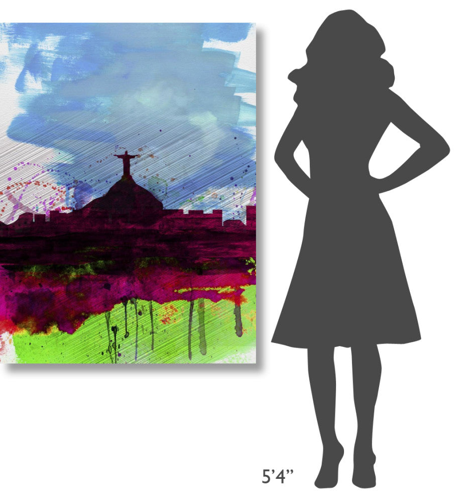 "Rio Watercolor Skyline" Fine Art Print
