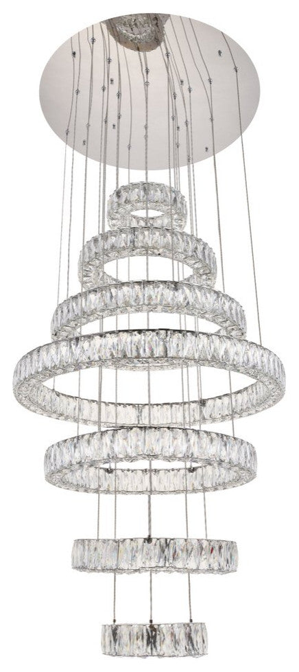 Contemporary Chrome-Light Chandelier