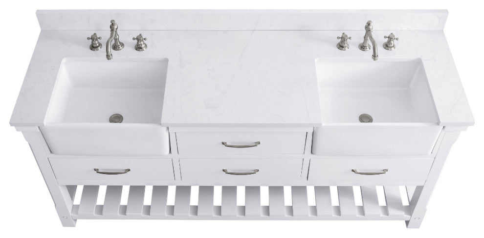 Wesley 72" Bathroom Vanity, White