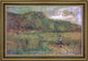 George Inness Green Marshes Framed Premium Canvas Print, 16"x24"
