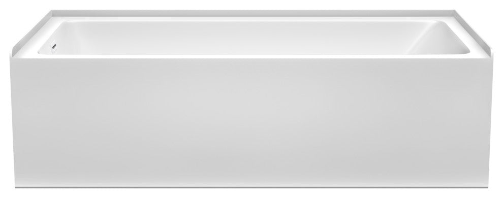 Grayley 60x30x18" Alcove Bathtub With Left-Hand Drain and Trim, Shiny White