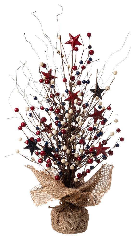 20"H Americana Berry Table Tree