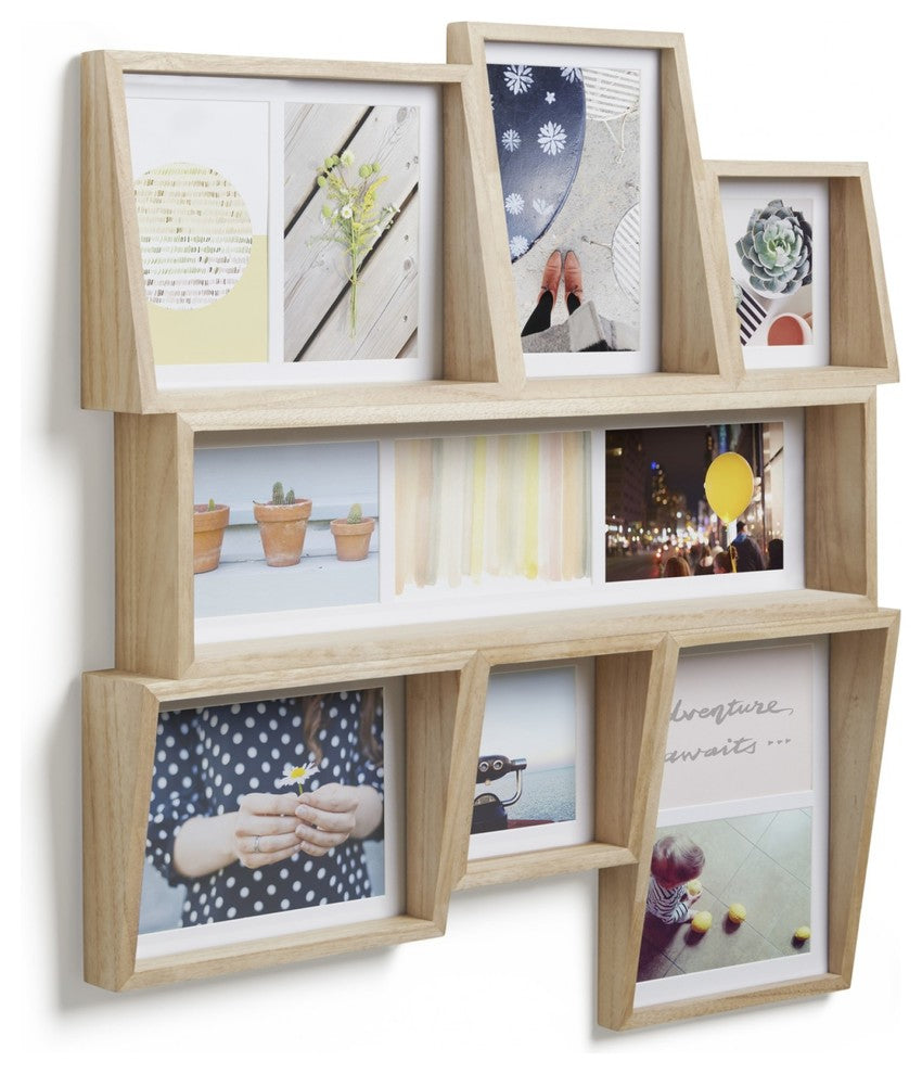 Edge 7-Opening Collage Wall Frame, Natural