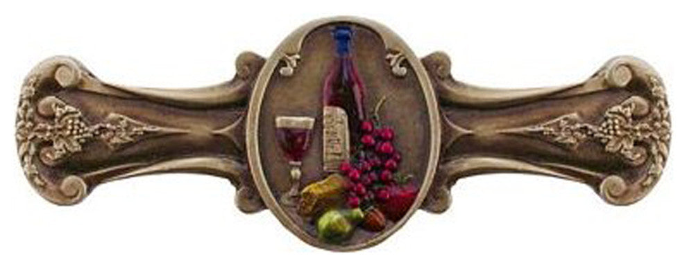 Best Cellar Wine Pull, Antique Pewter, Brass Hand Tinted