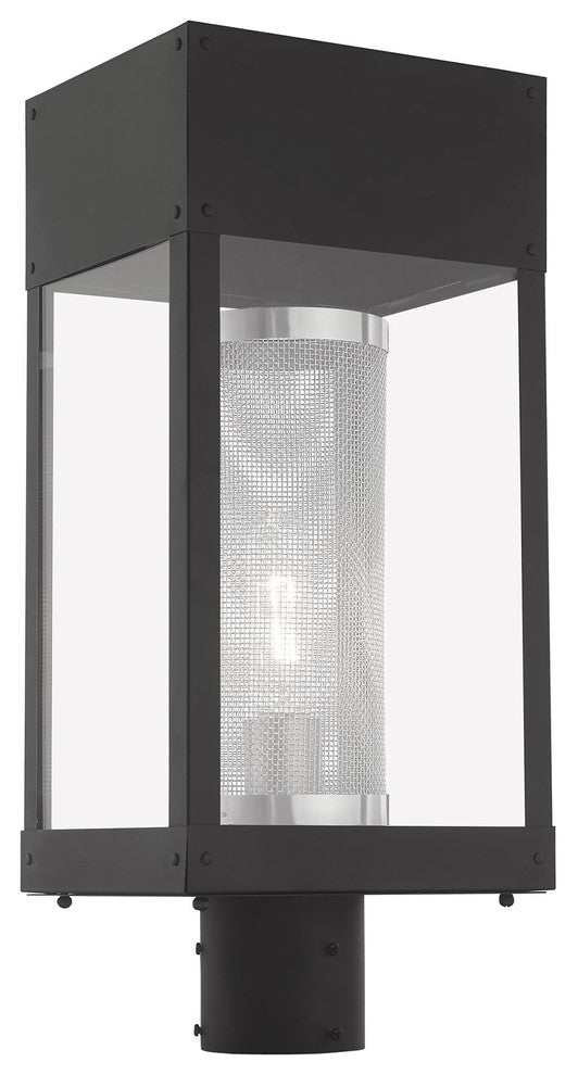 Contemporary Black Outdoor Post Top Lantern