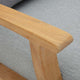 Marina Outdoor Patio Teak Armchair, Natural Gray
