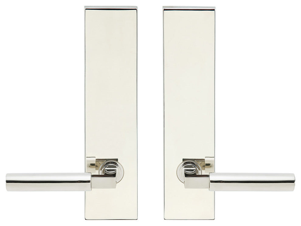 Aurora Lever, Tubular Privacy, Polished Stainless Steel, 2-3/8" Backset