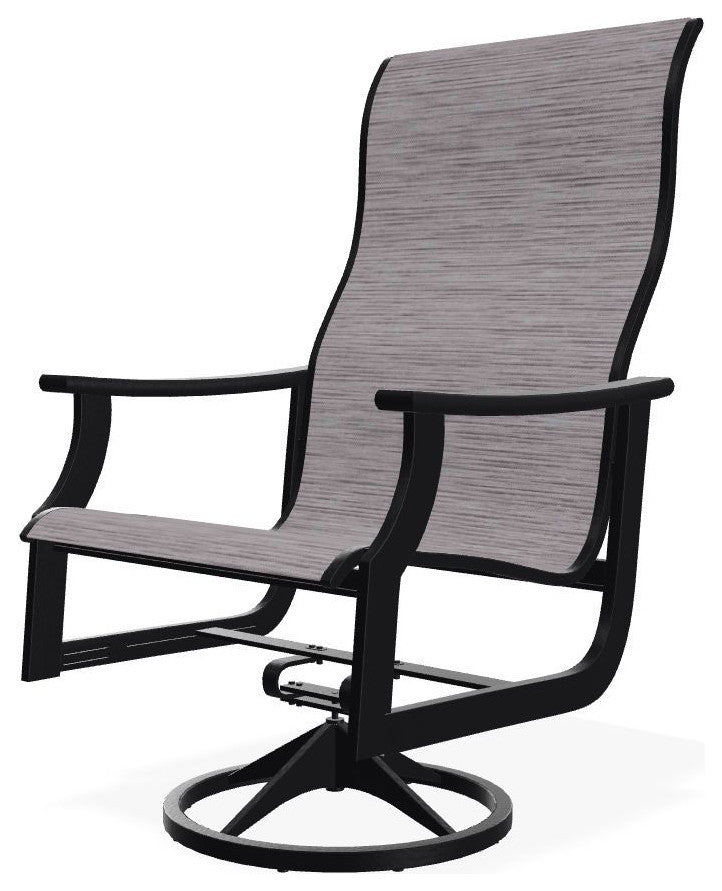 St. Catherine Sling Outdoor Supreme Swivel Rocker, Fossil/Black