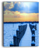 "Fantastic Blue Boardwalk and Seashore" Sea Bridge Wall Art, 30"x40"