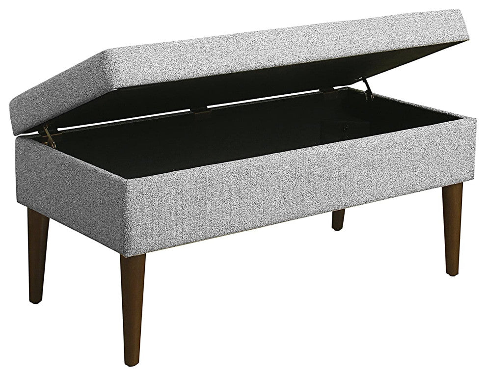 Large Ottoman Bench with Storage for Living Room & Bedroom, Ash Gray