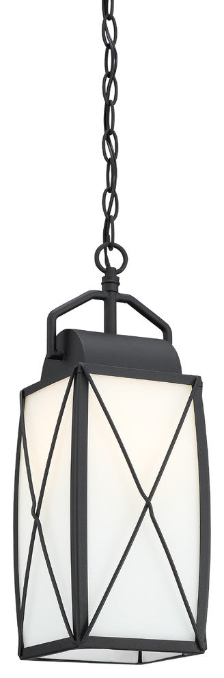 Fairlington 1 Light Outdoor Hanging Lantern, Black