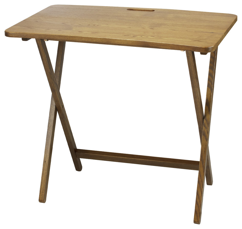 0Arizona Folding Table with Solid American Red Oak