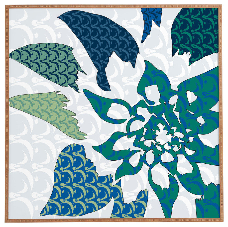 Deny Designs Karen Harris Constance In Blue Blossom Framed Wall Art
