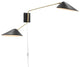 Journey 2-Light Swing Arm Wall Sconce Black