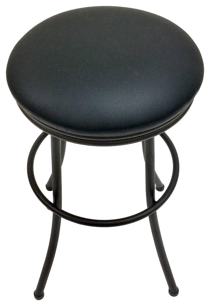 Peyton Ebony 30inch Bar Height Black Frame Swivel Bar Stool