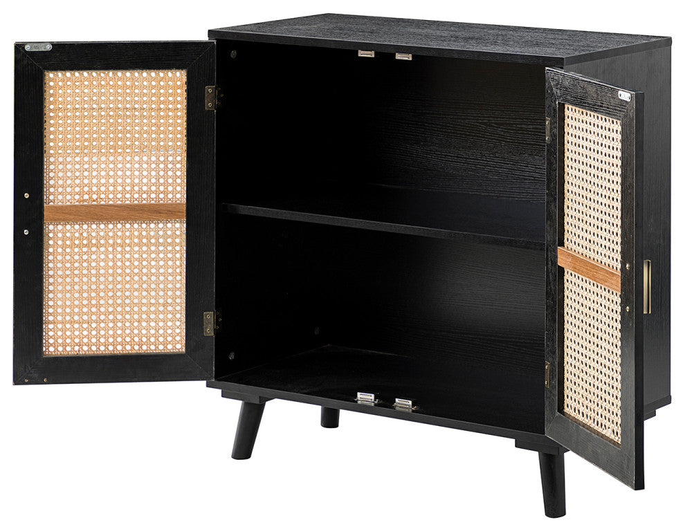 2-Door Accent Cabinet, Black