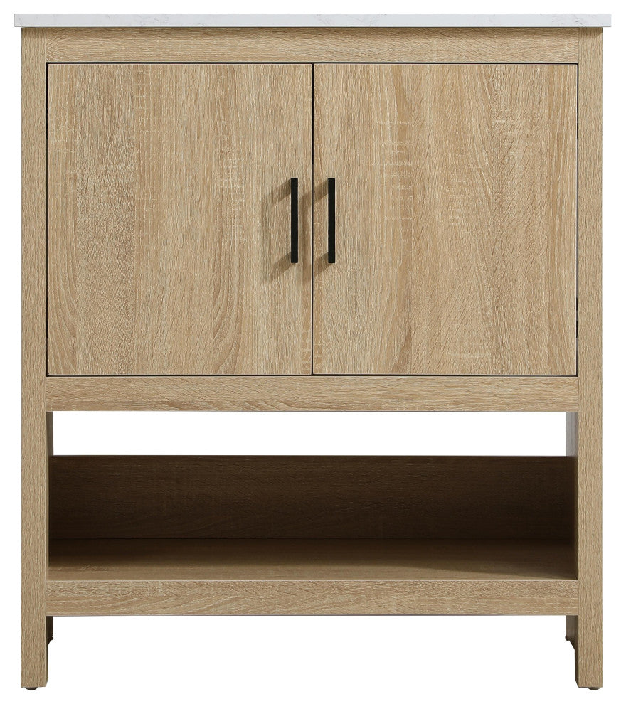 Home Living 30" Single Bathroom Vanity, Mango Wood