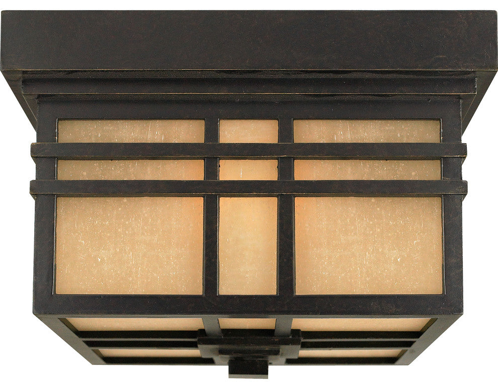 Quoizel HC1612IB Two Light Outdoor Flush Mount Hillcrest Imperial Bronze