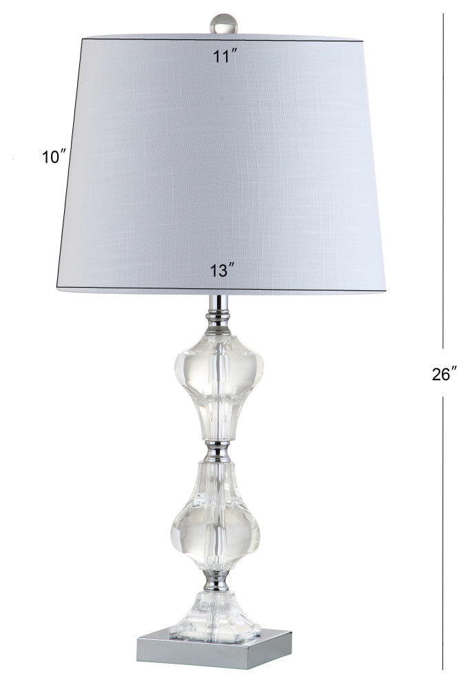 Chloe 26" Crystal Table Lamp, Clear