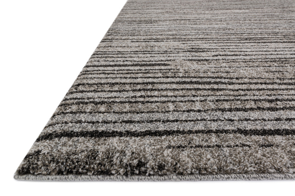Gray Black Easy Care, Stain/Fade Resistant Emory Area Rug,, 3'10"x5'7"