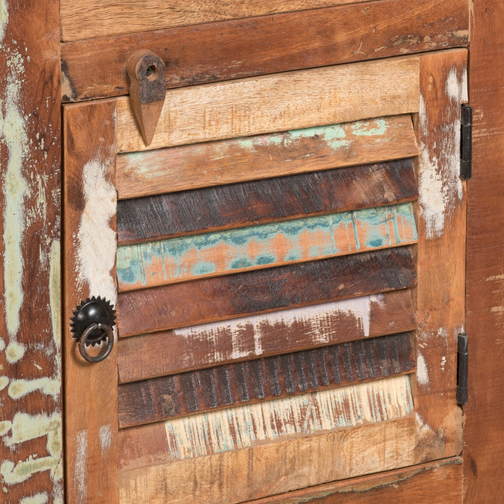 Salome Boho Handcrafted Wooden Side Table with Drawer