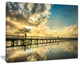 "Long Jetty Foreshore Reserve With Clouds" Sea Bridge Wall Artwork, 40"x30"