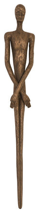 Skinny Male Wall Art, Resin, Bronze