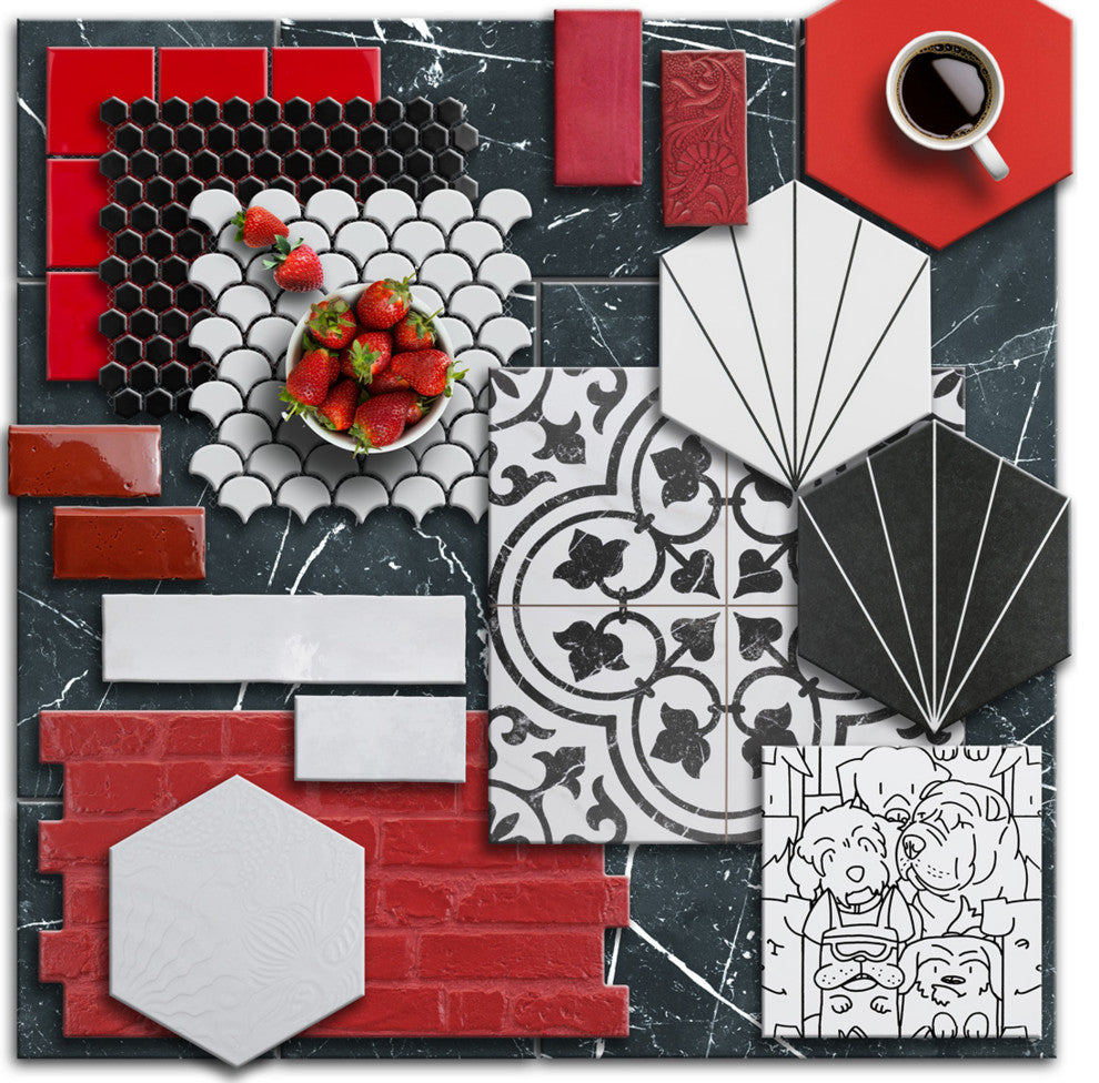 Oh My Dog and Oh My Cat Porcelain Floor and Wall Tile, Dog