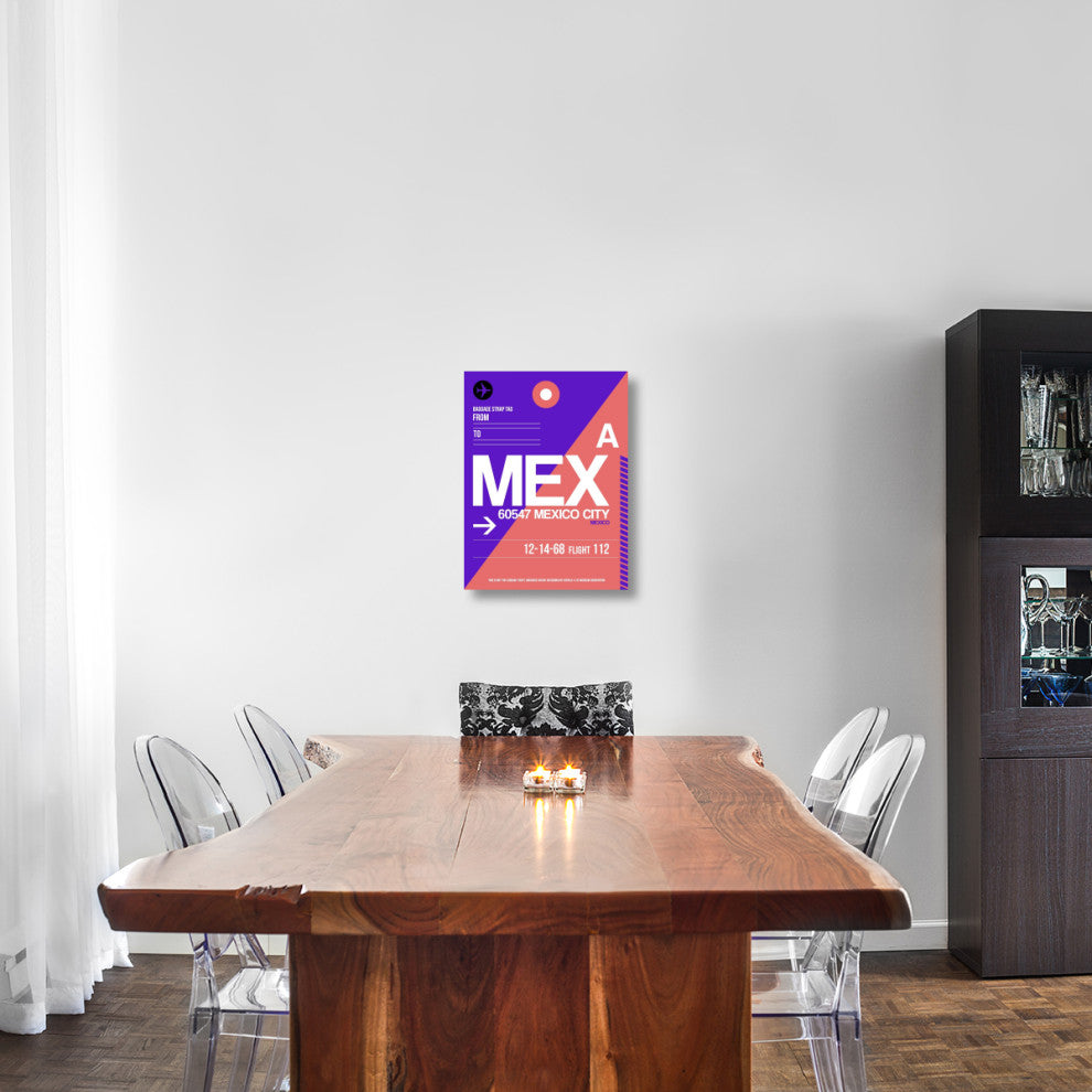 "MEX Mexico City Luggage Tag 1" Fine Art Print