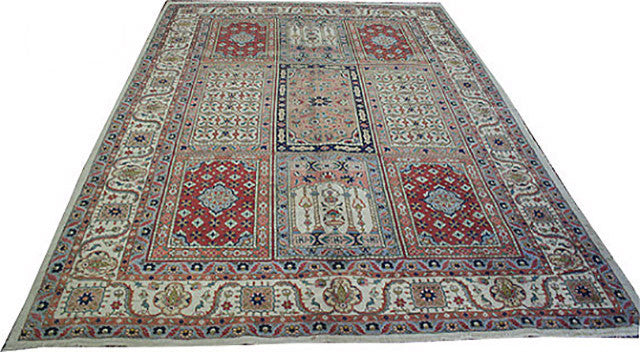 Consigned Antique Panel Design Persian Tabriz Rug/Multi Prayer Rug