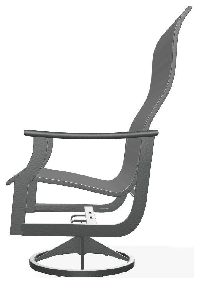 St. Catherine Sling Outdoor Supreme Swivel Rocker, Titanium/Graphite