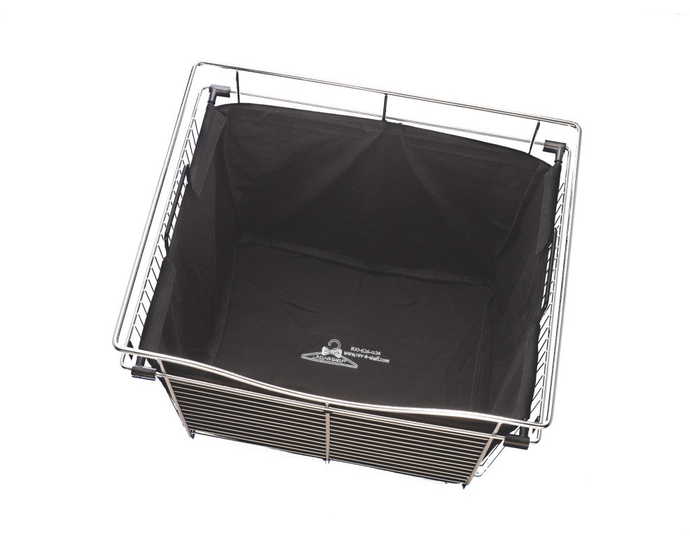 Cloth Hamper Bag Insert For Rev-A-Shelf Closet Baskets, 22"Wx18-1/4"D