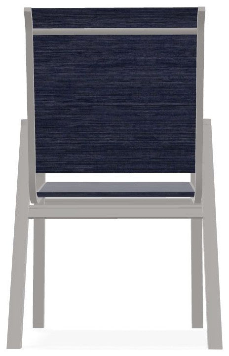Bazza Sling Stackable Outdoor Dining Chair, Collect Indigo/Warm Gray