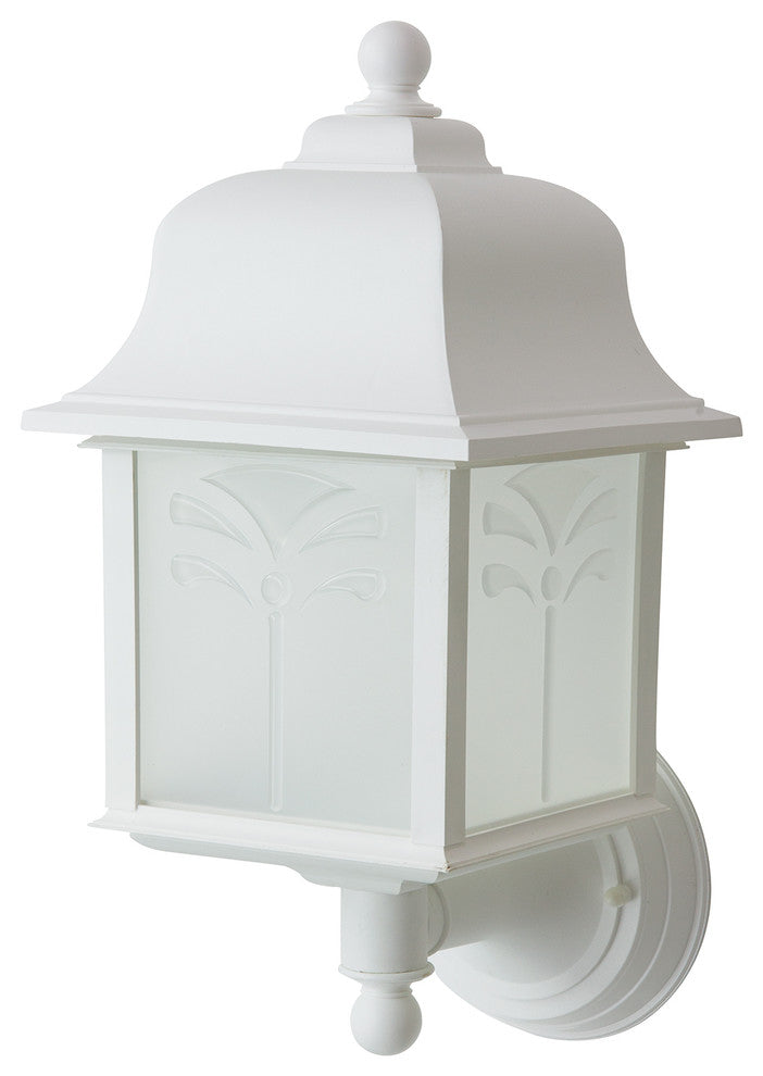 Decorative Outdoor Energy Saving Orchid Up Fixture White Frosted Lens