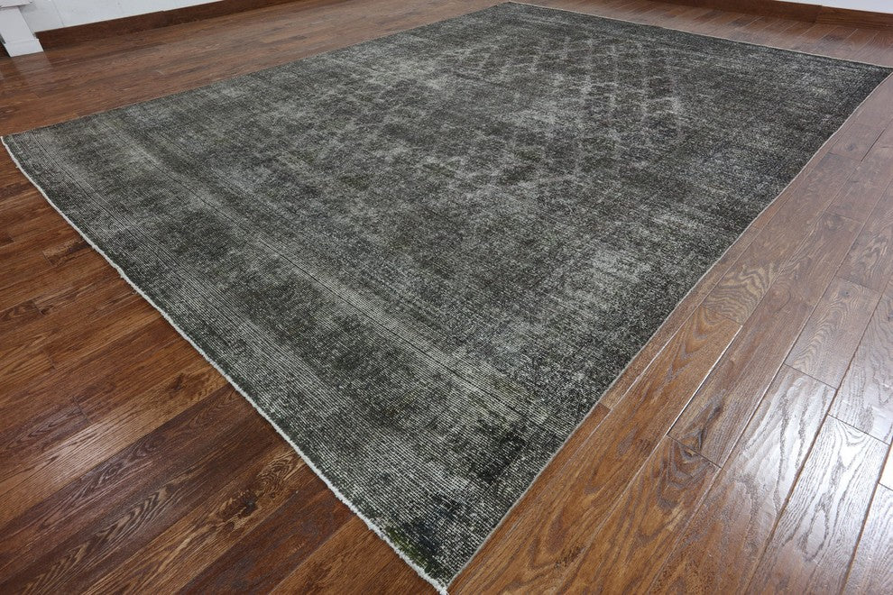 10'x13 Oriental Overdyed Hand Knotted Area Rug, W2049
