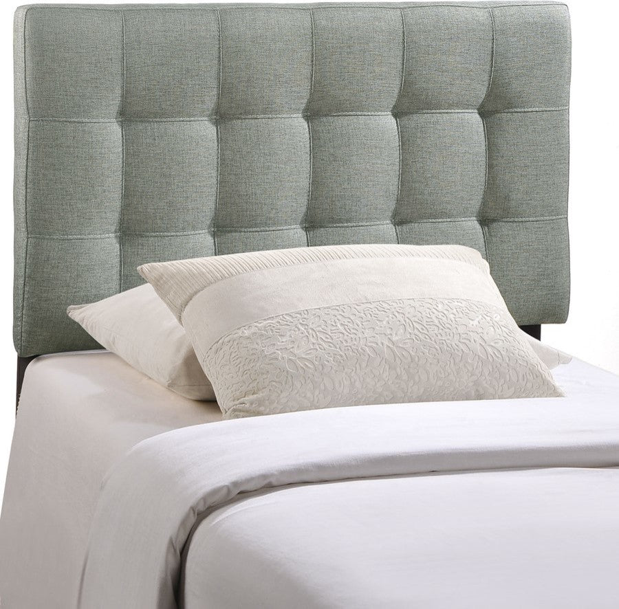 Lily Twin Fabric Headboard, Gray