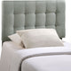 Lily Twin Fabric Headboard, Gray